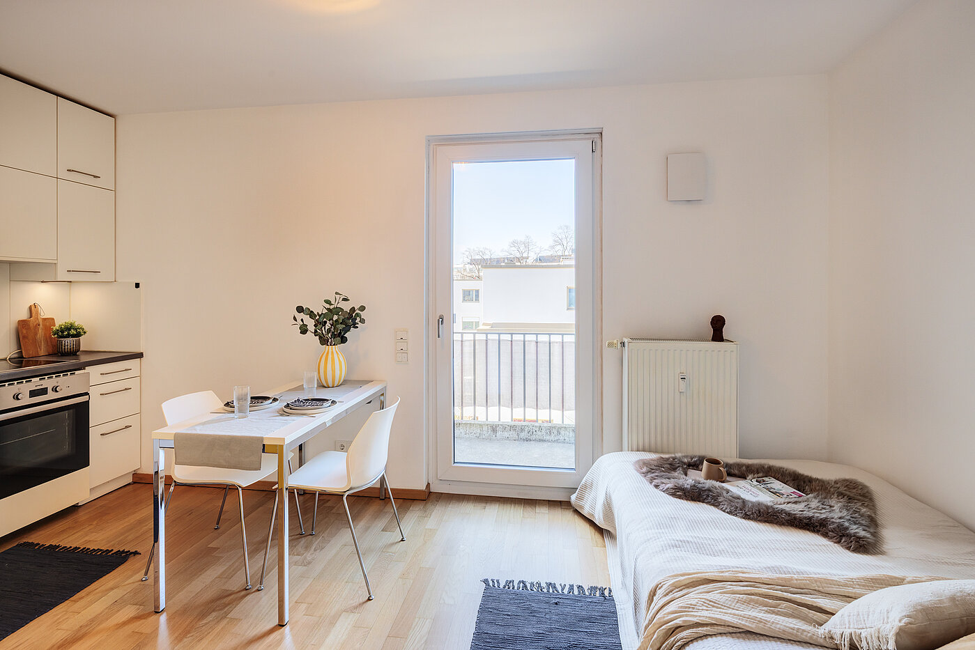 Apartment с 1 комнатная | München-Ramersdorf | 70415 | Wohn- und Schlafzimmer