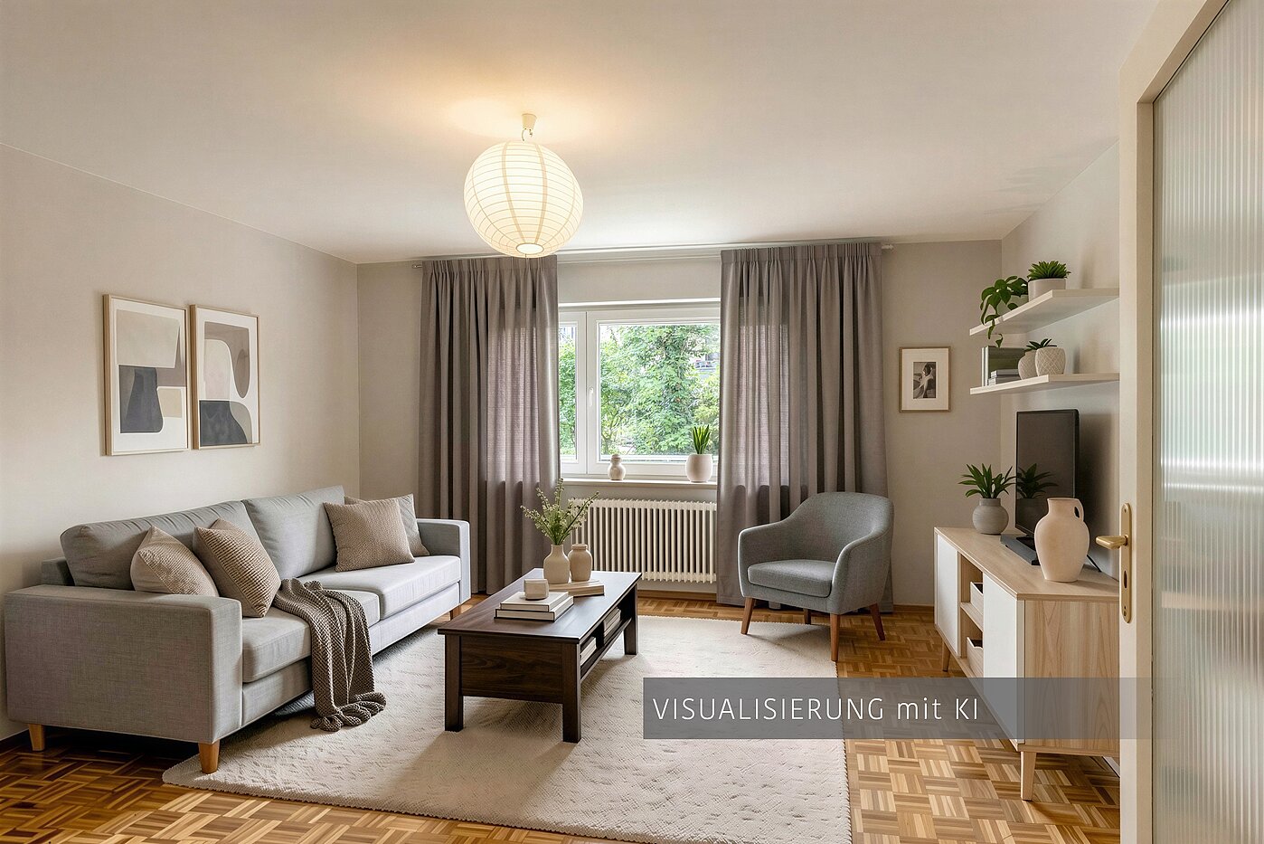 Высокий первый этаж с 2.5 комнатами | München-Schwabing | 70441 | Visualisierung mit KI