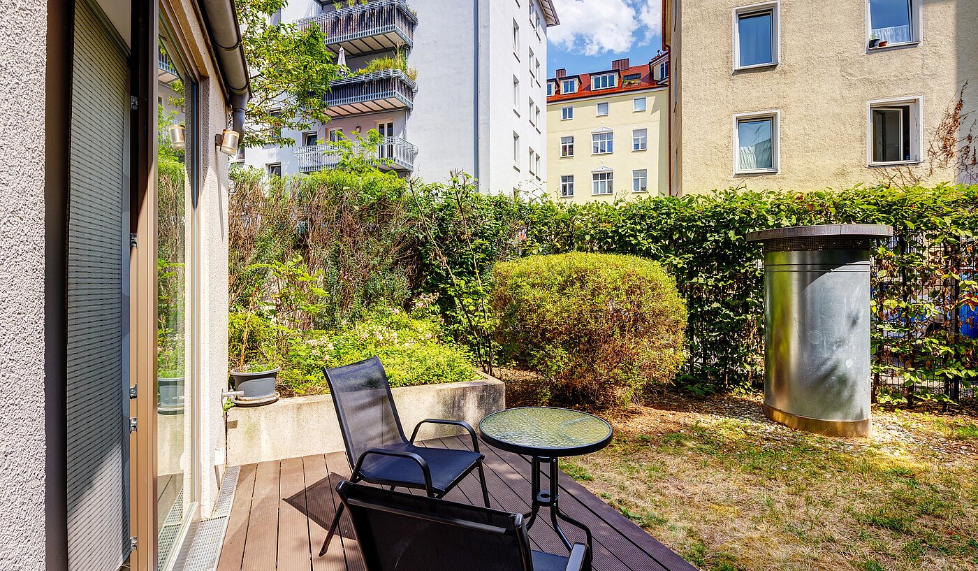 Квартира в многоэтажно доме с 2 комнатами | München-Au | 70108 | Terrasse mit Süd-Ausrichtung