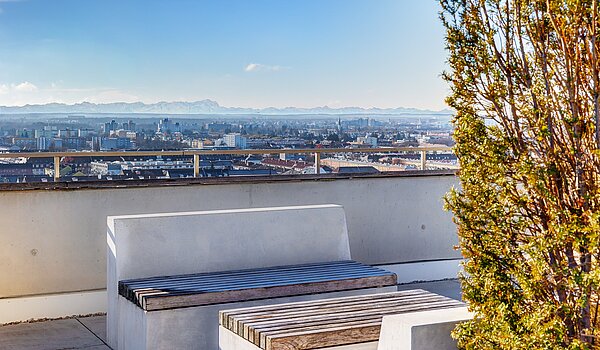 Apartment с 1.5 комнатами | München-Neuhausen | 703131 | Dachterrasse mit 360° Panorama