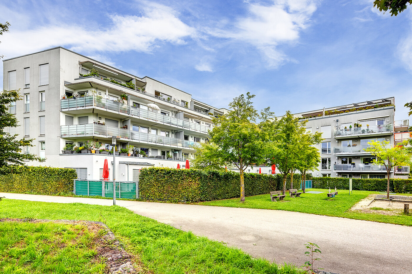 Квартира в многоэтажно доме с 2 комнатами | München-Schwabing | 70153 | Ansicht Fassade vom Innenhof aus