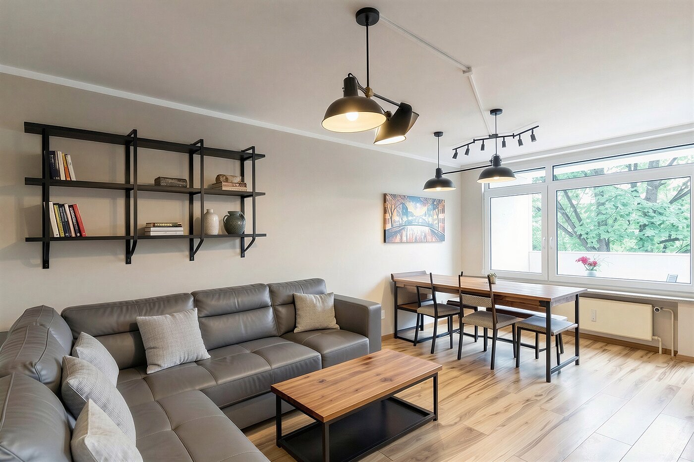 Квартира в многоэтажно доме с 4 комнатами | München-Aubing | 70276 | KI-generiertes Möblierungsbeispiel