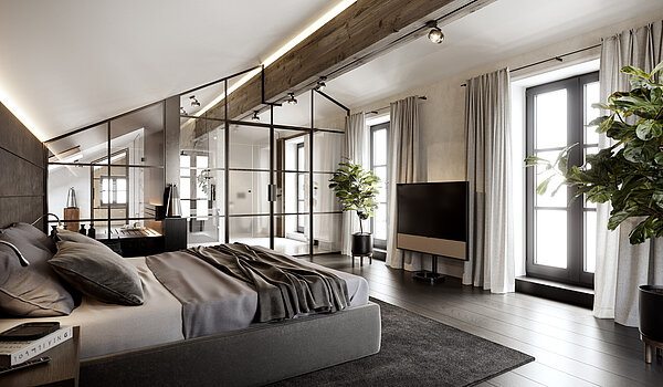 Особое свойство с 15 комнатами | Bad Wiessee | 701592 | Landhaus Master Bedroom