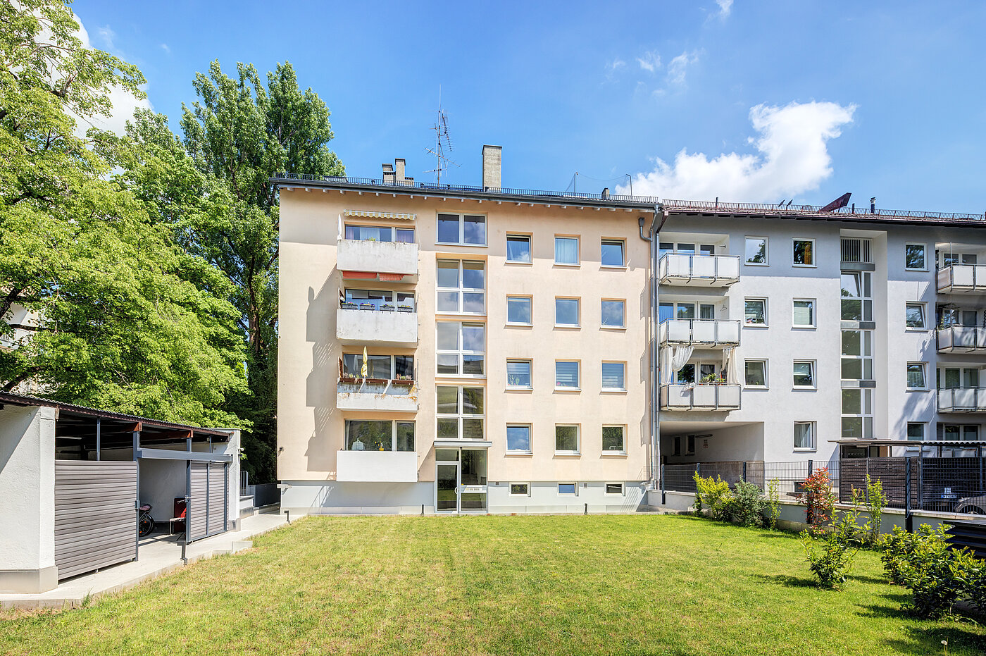 Квартира в многоэтажно доме с 2 комнатами | München-Sendling-Westpark | 70413 | Gartenansicht