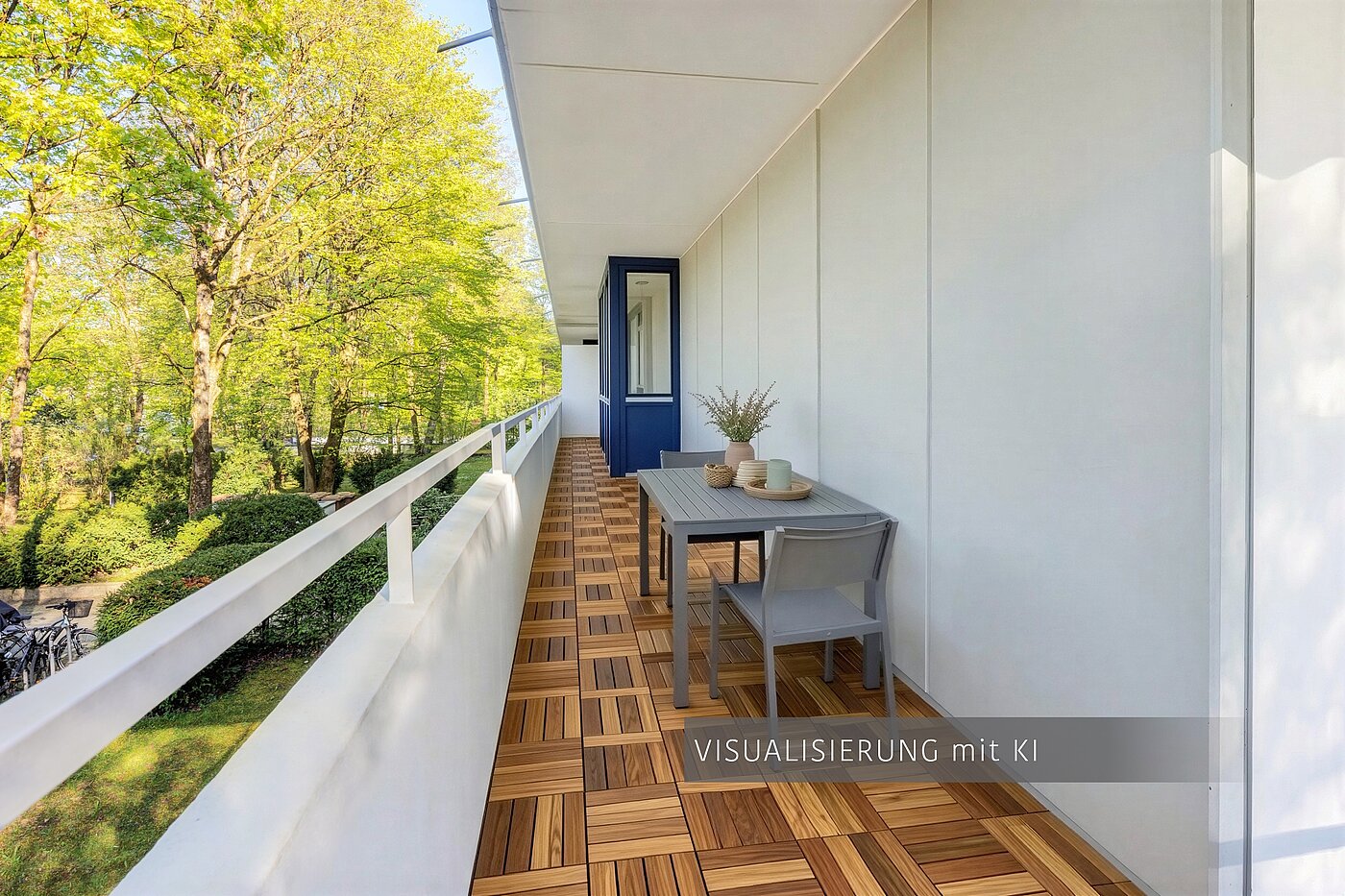 Квартира в многоэтажно доме с 3.5 комнатами | München-Bogenhausen | 703052 | Schattiger Nordbalkon ( Visualisierung mit KI )