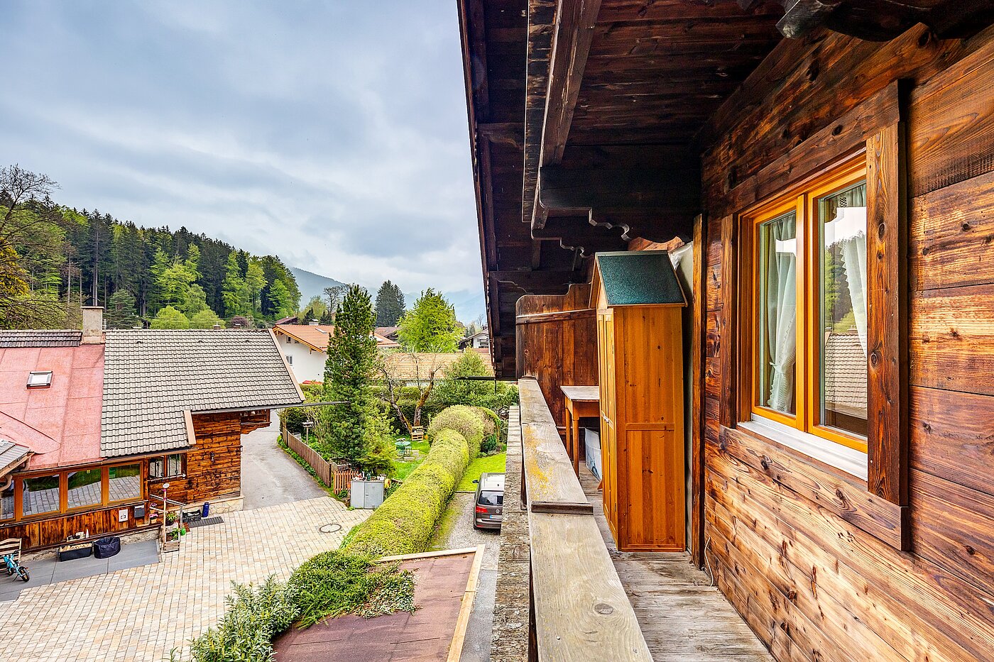 Мансардная квартира с 2 комнатами | Bad Wiessee | 70017 | Blick vom Balkon