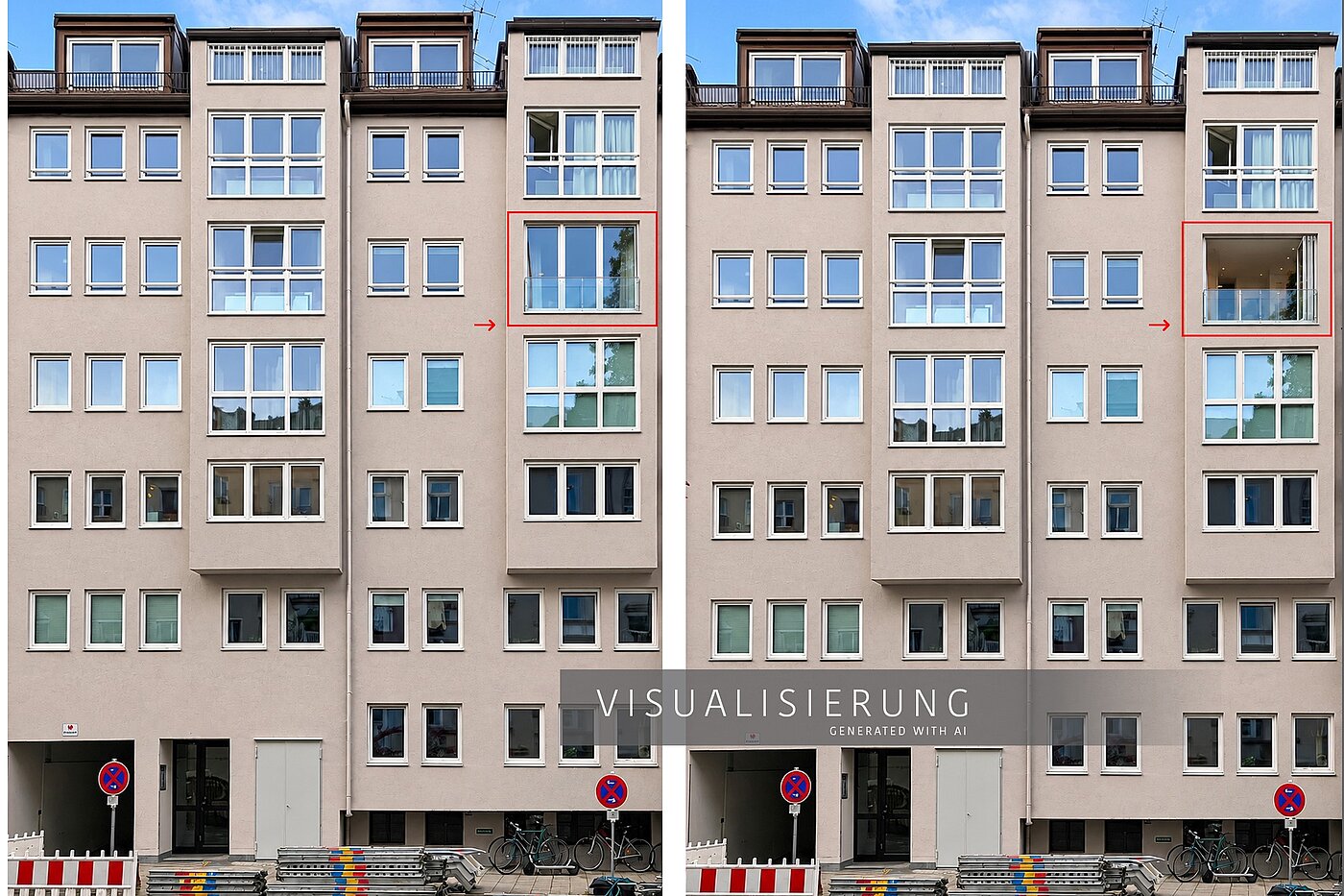 Квартира в многоэтажно доме с 2 комнатами | München-Isarvorstadt | 70459 | Hier mit Faltfenster, außen...