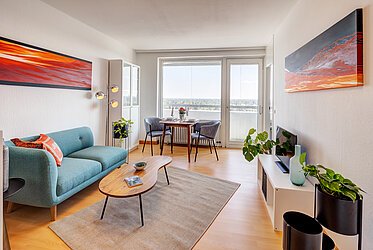 Solln: Möbliertes Apartment mit Panoramablick - bald frei