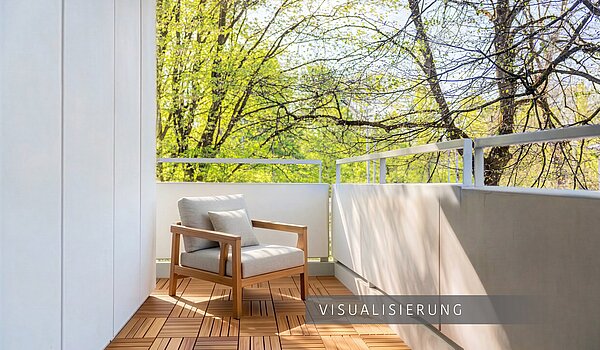 Квартира в многоэтажно доме с 3.5 комнатами | München-Bogenhausen | 703052 | Sonniger Westbalkon (Visualisierung)