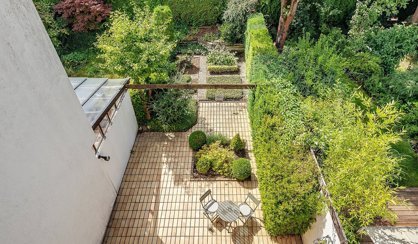 Квартира в многоэтажно доме с 5.5 комнатами | Weßling | 1907ML4 | Blick in den Garten
