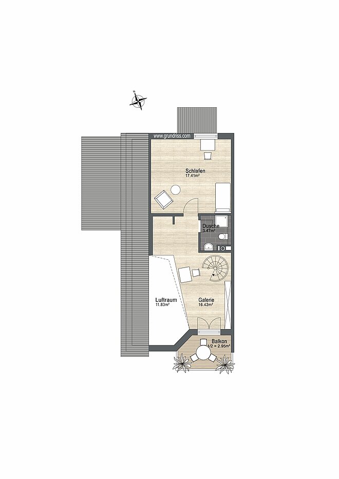 Дуплекс с 3.5 комнатами | München-Trudering | 70238 | Nicht maßstabsgetreu