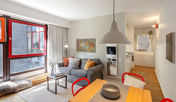 Квартира в многоэтажно доме с 2 комнатами | München-Solln | 70418 | Wohnzimmer...