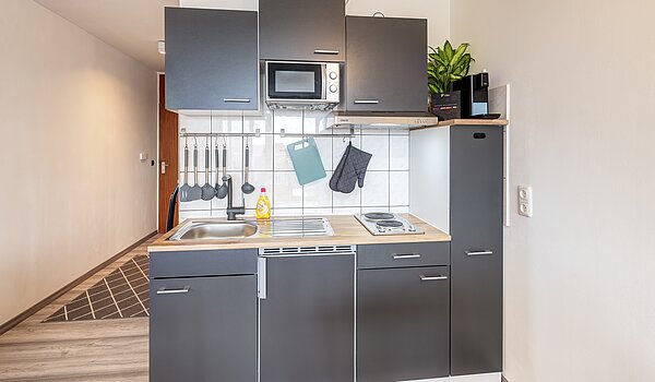 Квартира в многоэтажно доме с 1 комнатная | München-Haidhausen | 70482 | Graue Küche