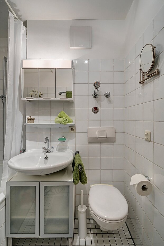 Квартира в многоэтажно доме с 1.5 комнатами | München-Lehel | 2107ML9 | Weiß gefliestes Bad...