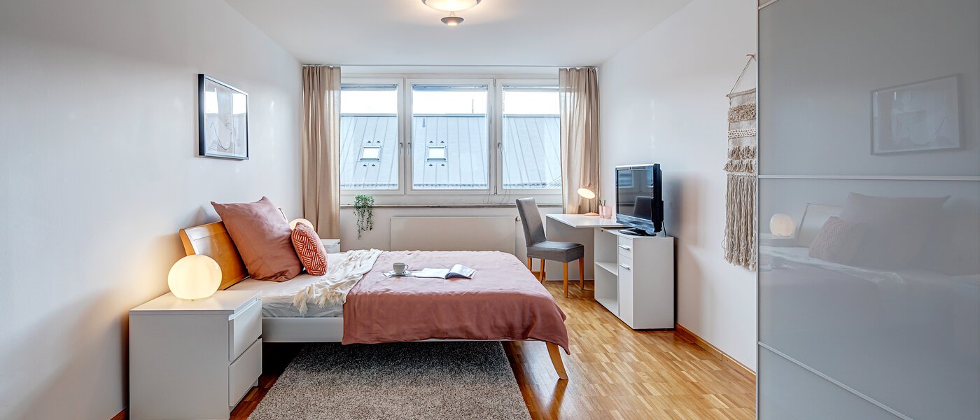 мансардная квартира München Maxvorstadt - Museumsviertel 01 2-я спальная комната 1