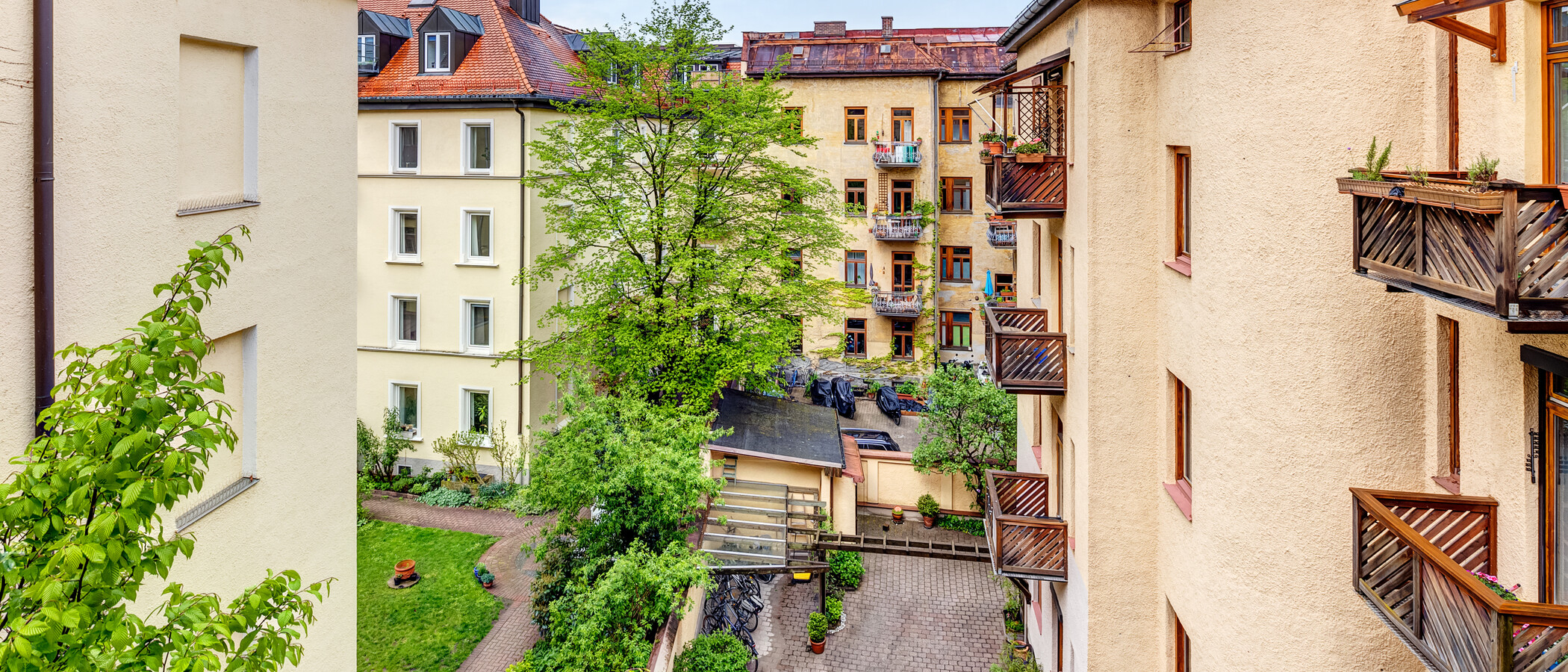 квартира München Obergiesing 01 вид из окна 10070