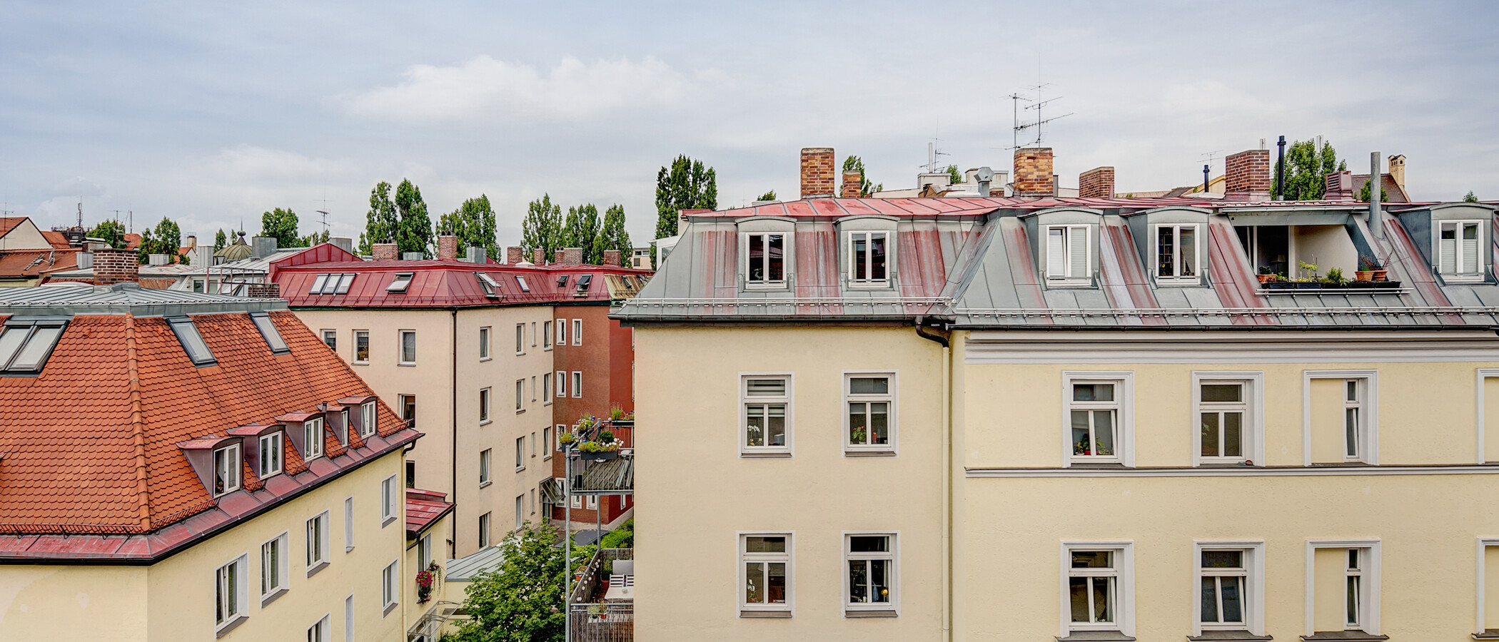 мансардная квартира München Schlachthofviertel 02 вид из окна 10128
