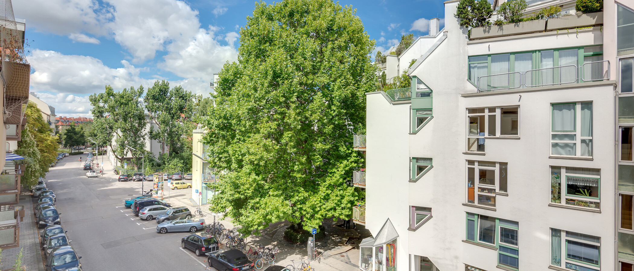 квартира München Schwabing-West (rund um den Hohenzollernplatz) 01 вид из окна 10172