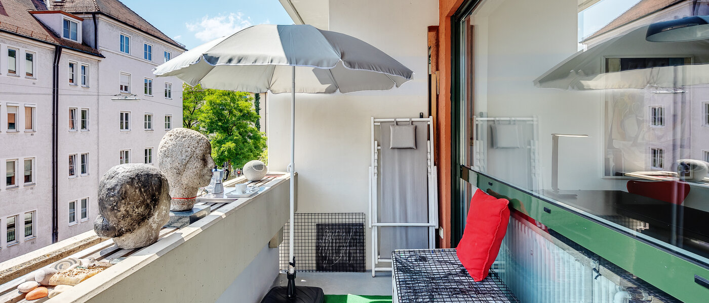 квартира München Schwabing-West (rund um den Hohenzollernplatz) 01 балкон 10175