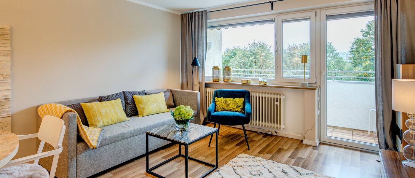 квартира München Englschalking 02 гостиная 10225