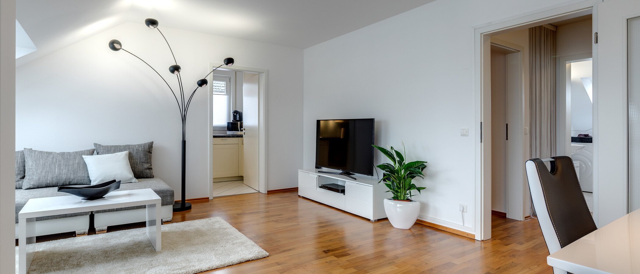 мансардная квартира München Trudering 03 гостиная 10283