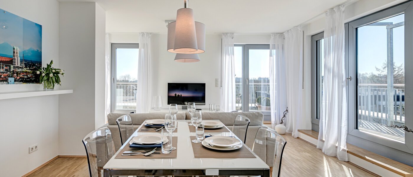 мансардная квартира München Ramersdorf 05 гостиная 10340