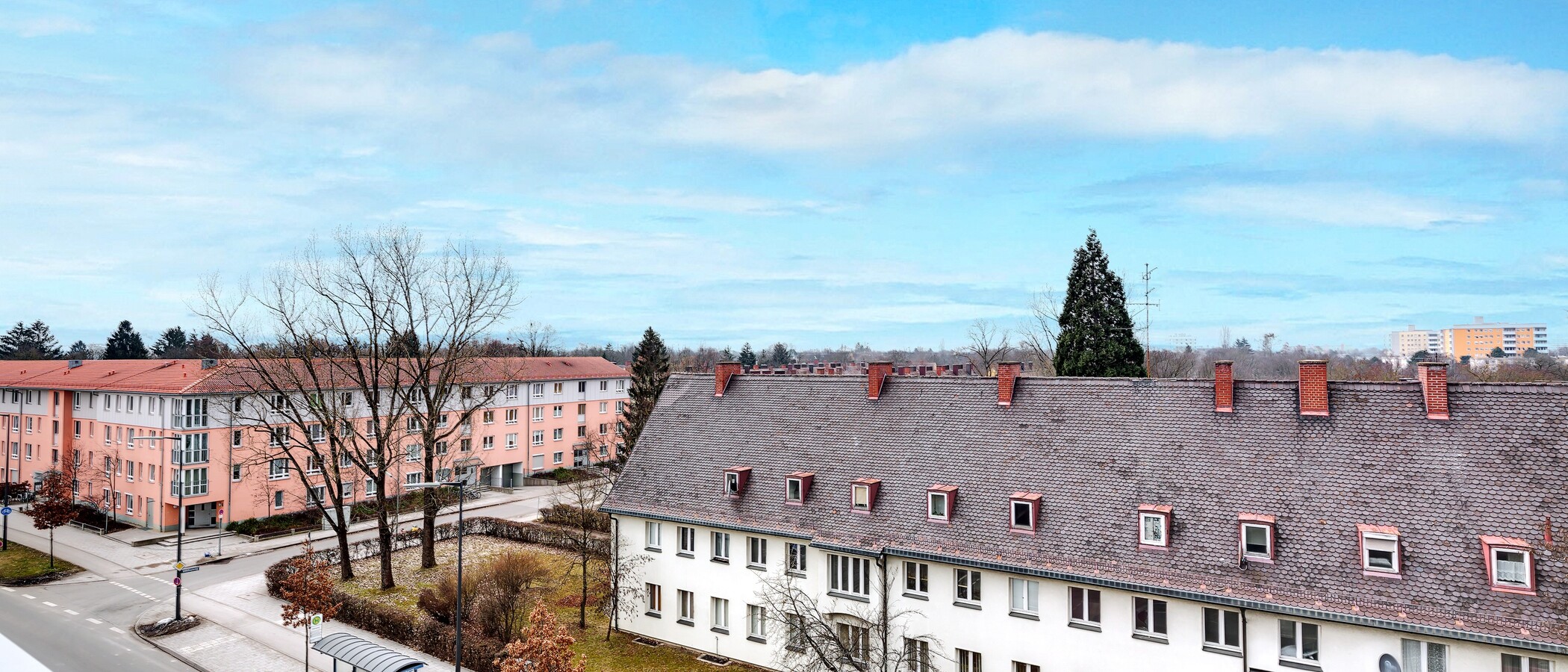 мансардная квартира München Am Hart 01 вид из окна 10425