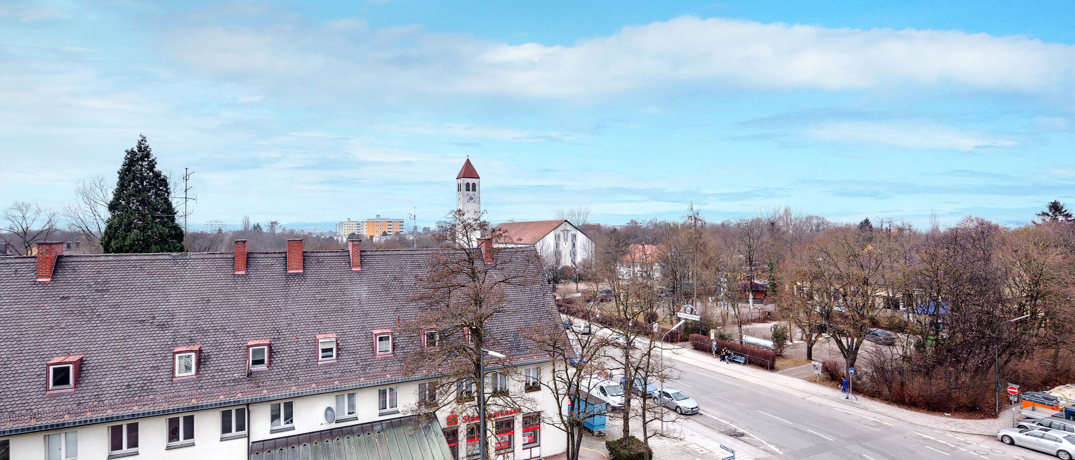 мансардная квартира München Am Hart 02 вид из окна 10425