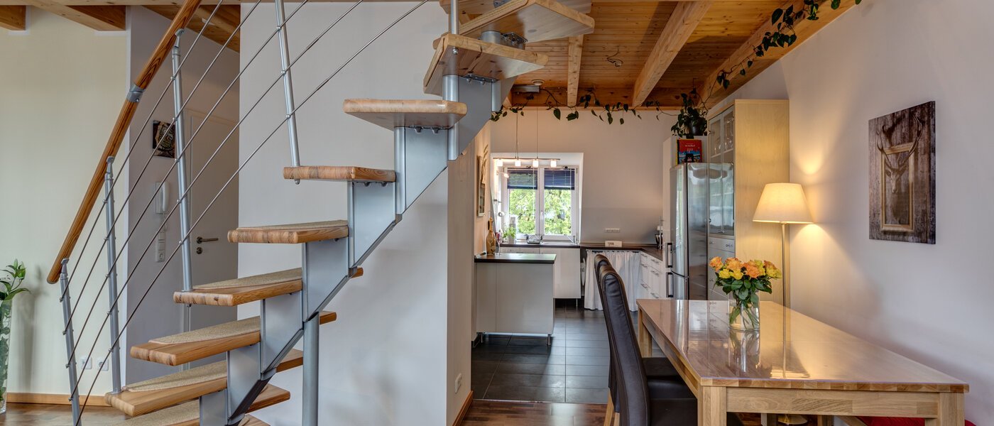 мансардная квартира München Obersendling 04 гостиная 10566