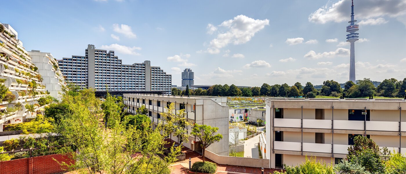 квартира München Olympiadorf 01 вид из окна 10579