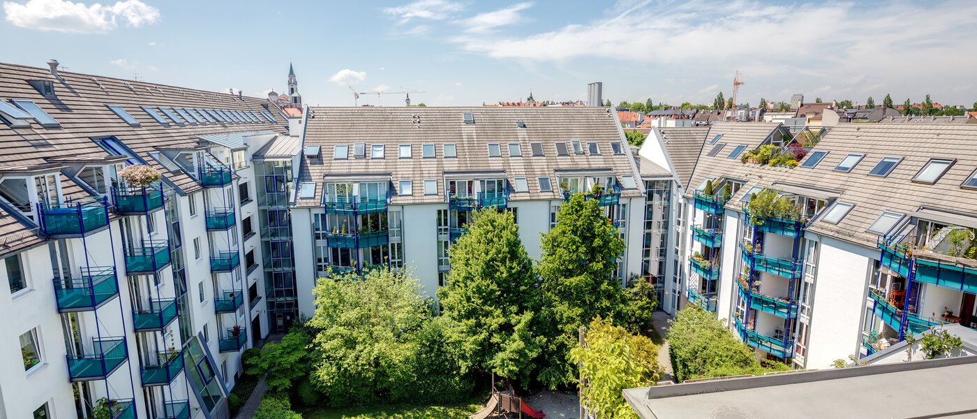 двухэтажная квартира München Sendling 03 вид из окна 10582