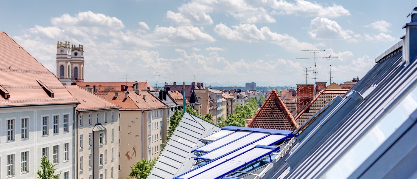 двухэтажная квартира München Sendling 06 вид из окна 10582