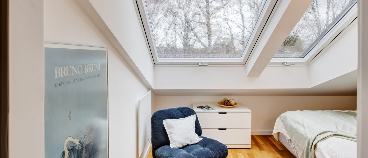 мансардная квартира München Trudering 02 спальная комната 10634