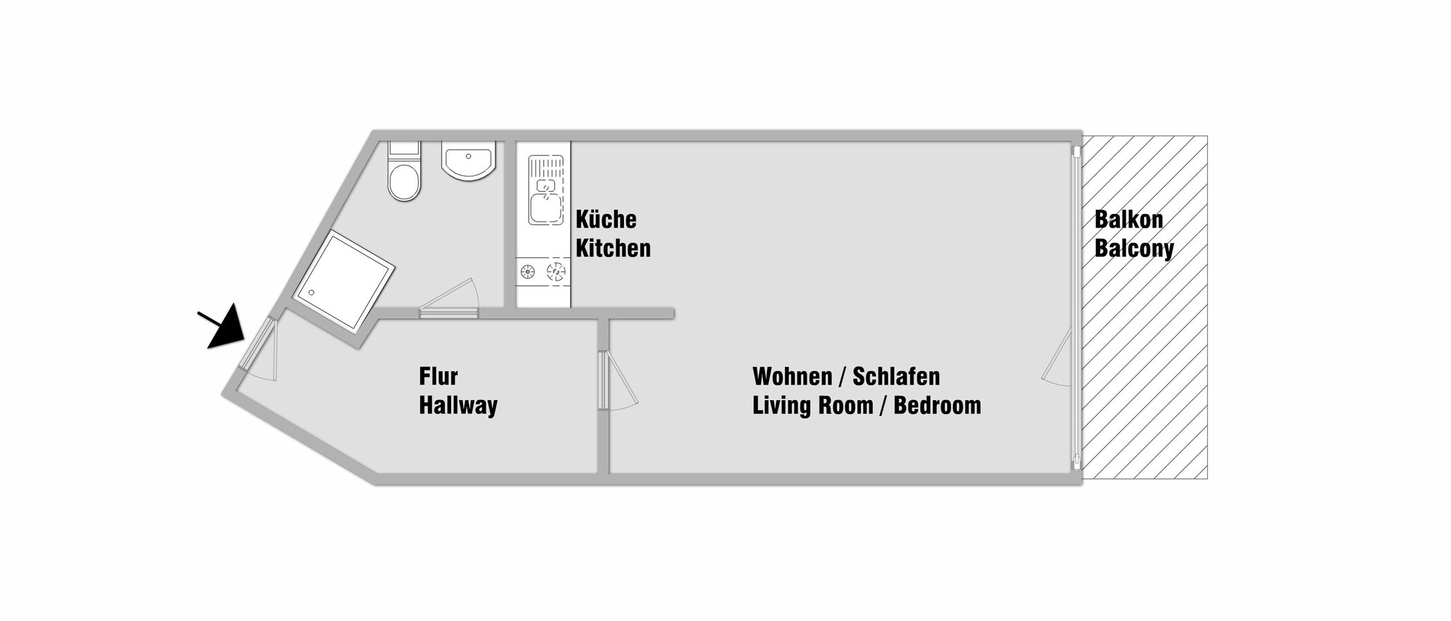 квартира München Schwabing-Nord (zw. Leopoldstraße & Englischen Garten) 01 план этажа 10753