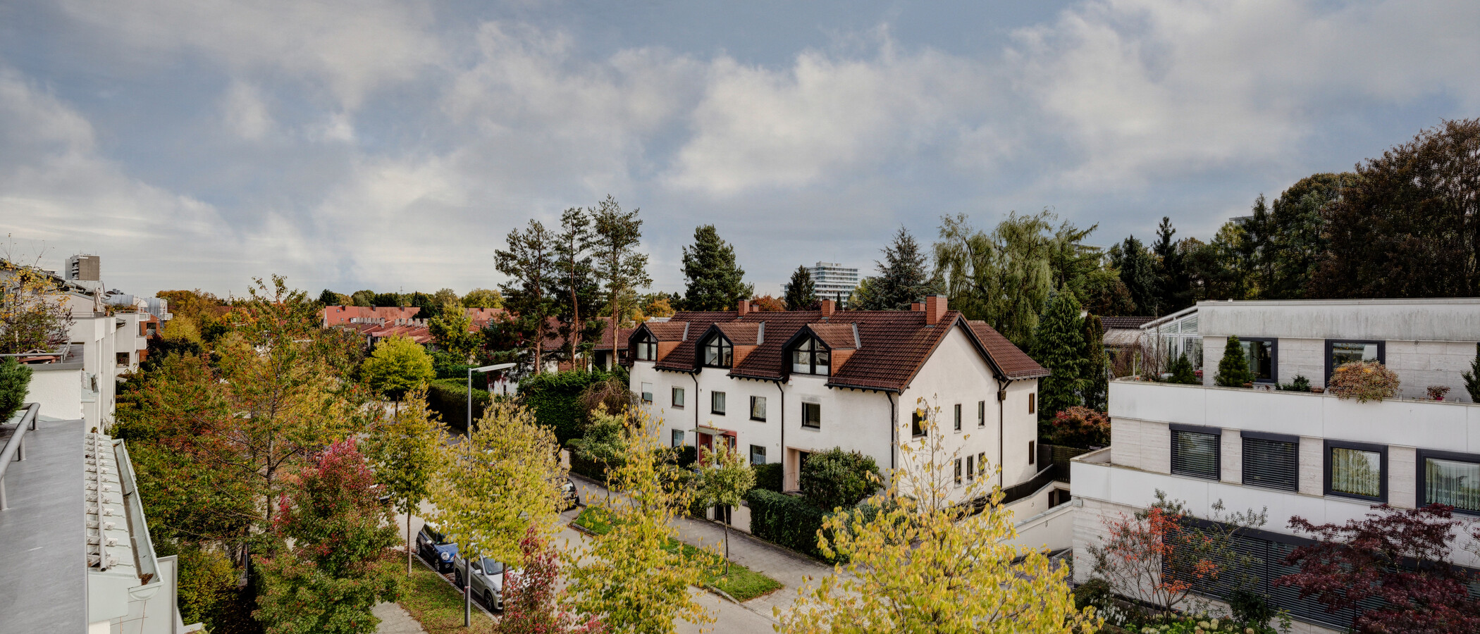 мансардная квартира München Bogenhausen 04 вид из окна 10781