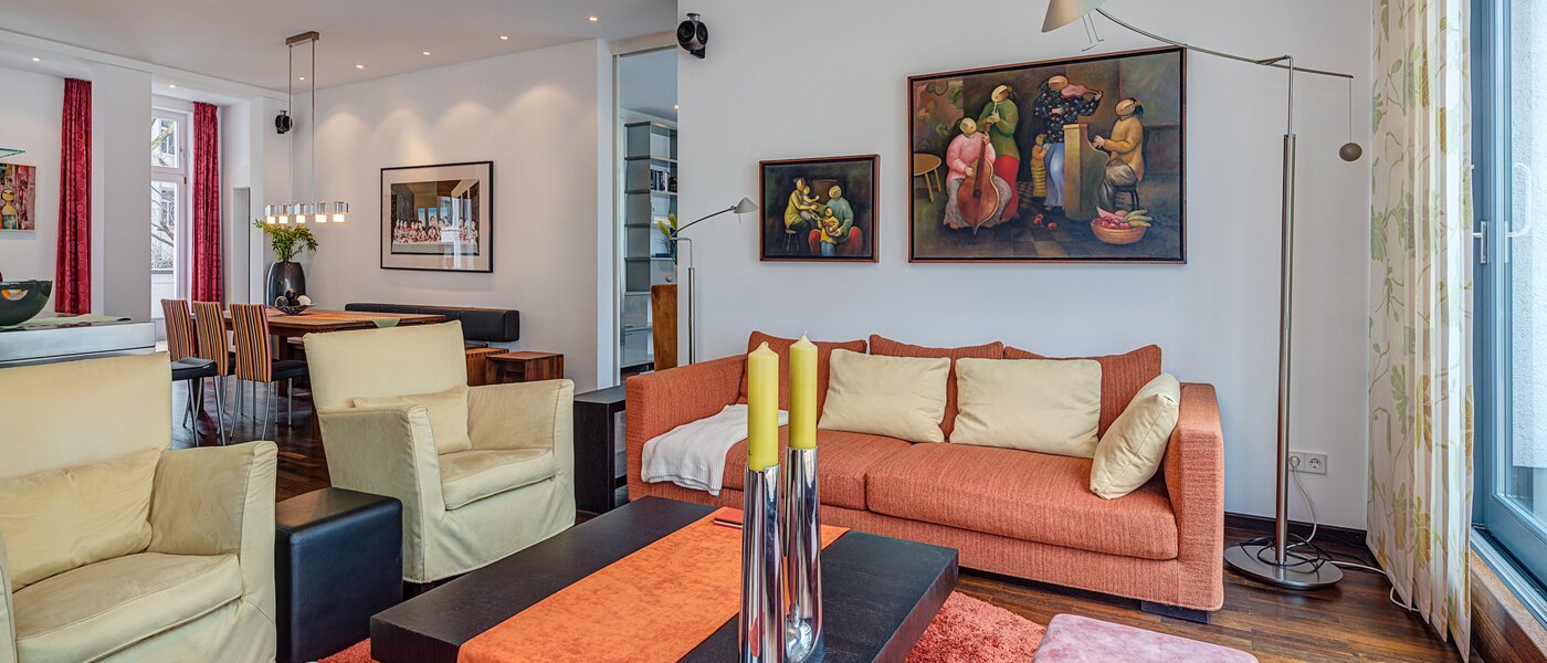 квартира München Bogenhausen 03 гостиная 10830