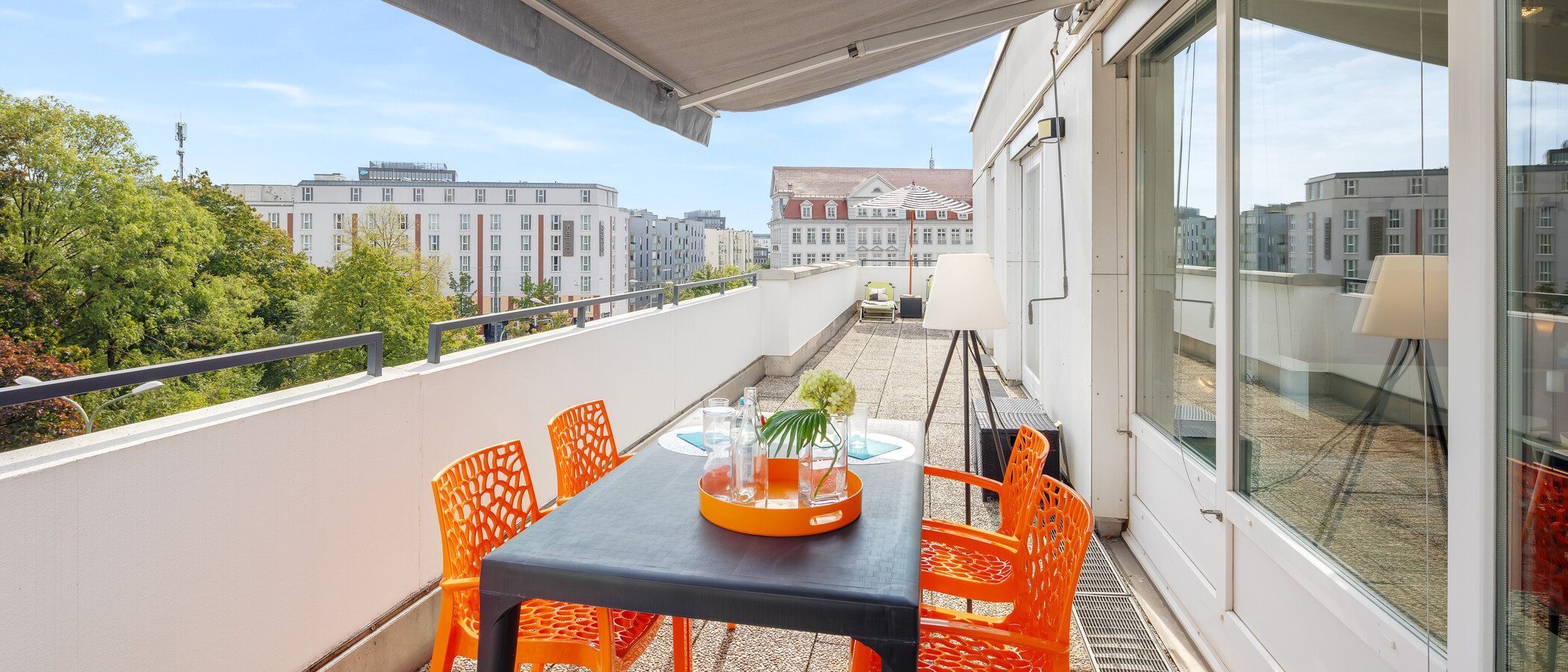 квартира München Neuhausen 02 терраса с крышей 10865