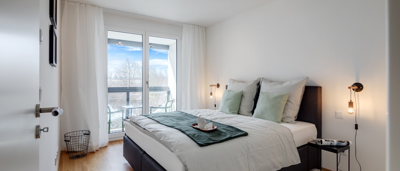 квартира München Moosach 01 спальная комната 10967