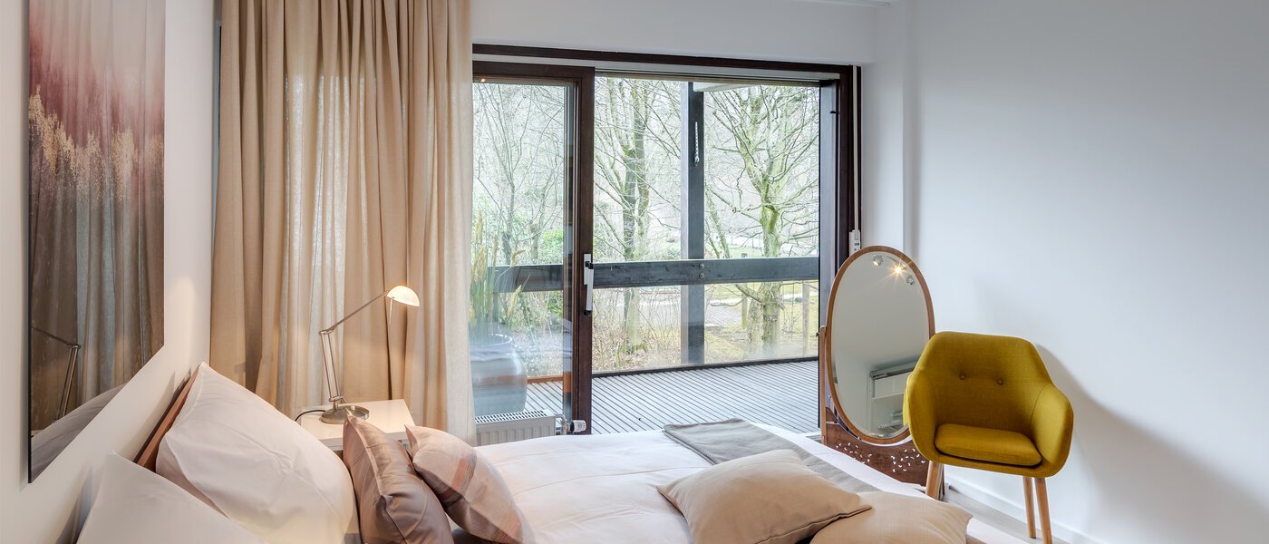 двухэтажная квартира München Oberföhring 02 спальная комната 10997