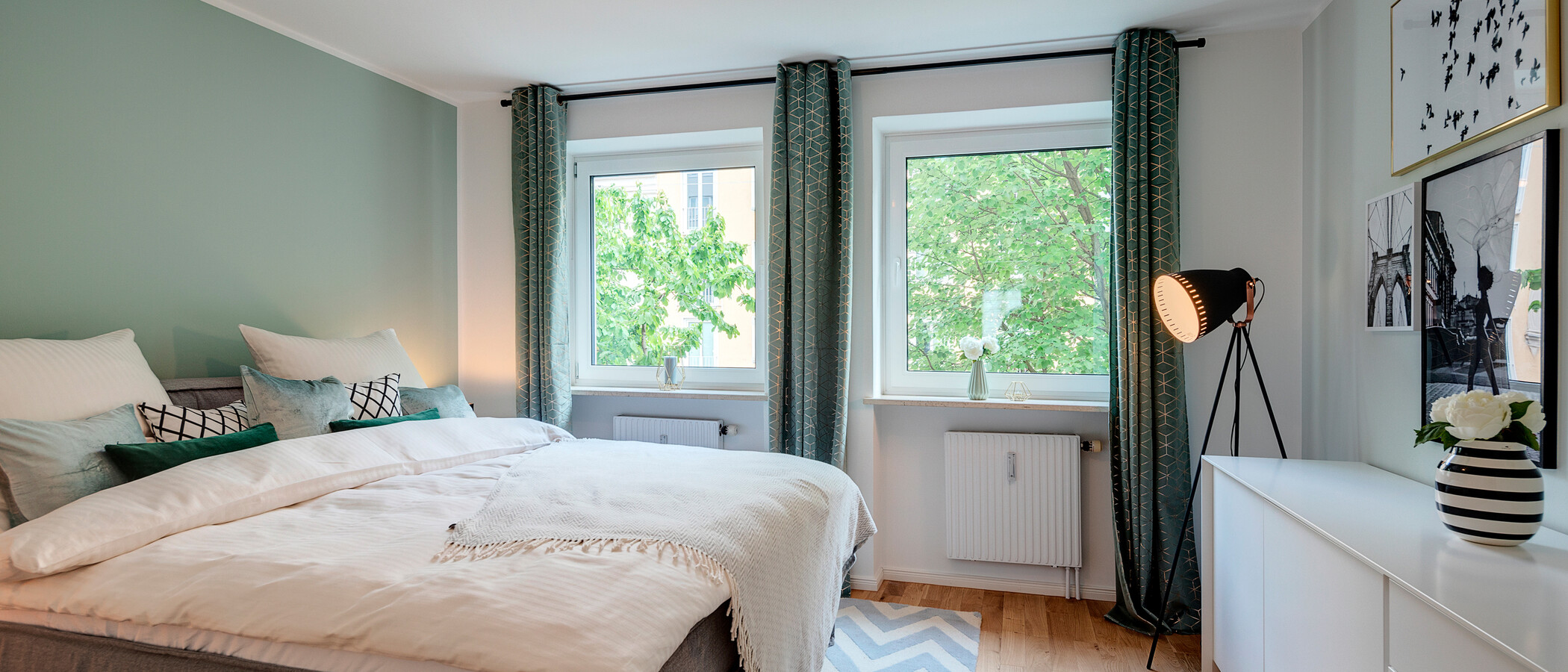квартира München Isarvorstadt 01 спальная комната 11049