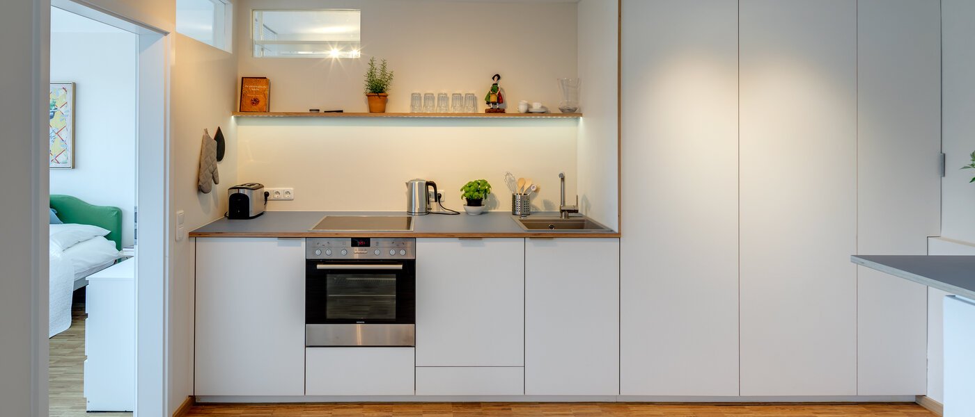 мансардная квартира München Bogenhausen 02 кухня 11076