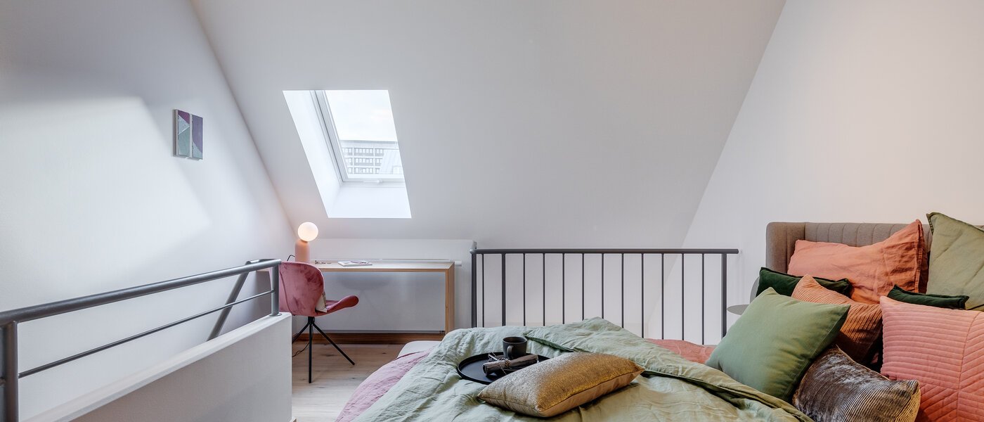 двухэтажная квартира-галерея München Maxvorstadt 04 зона для сна 11294
