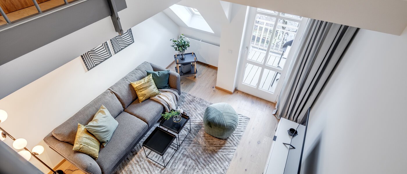 двухэтажная квартира-галерея München Maxvorstadt 06 жилое пространство 11294