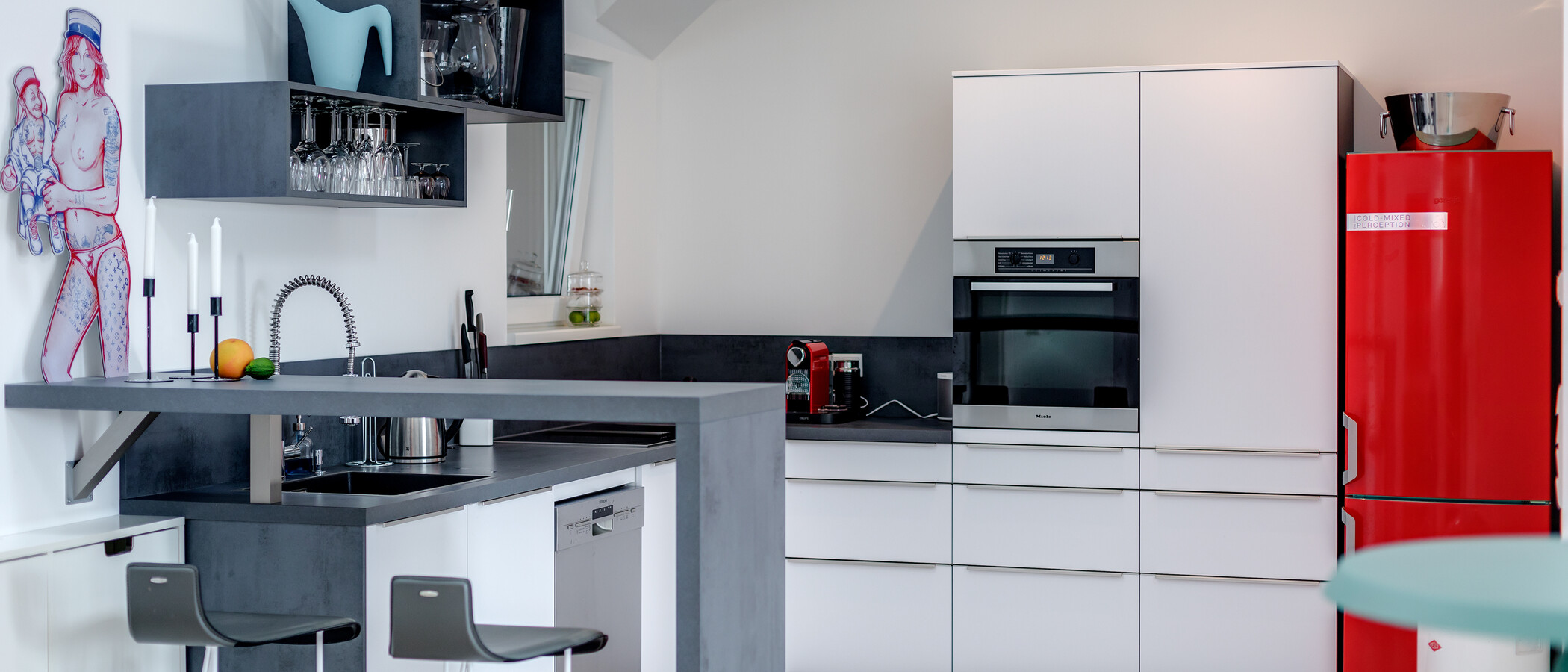 мансардная квартира München Schwabing-West (rund um den Bonner Platz) 02 кухня 11304