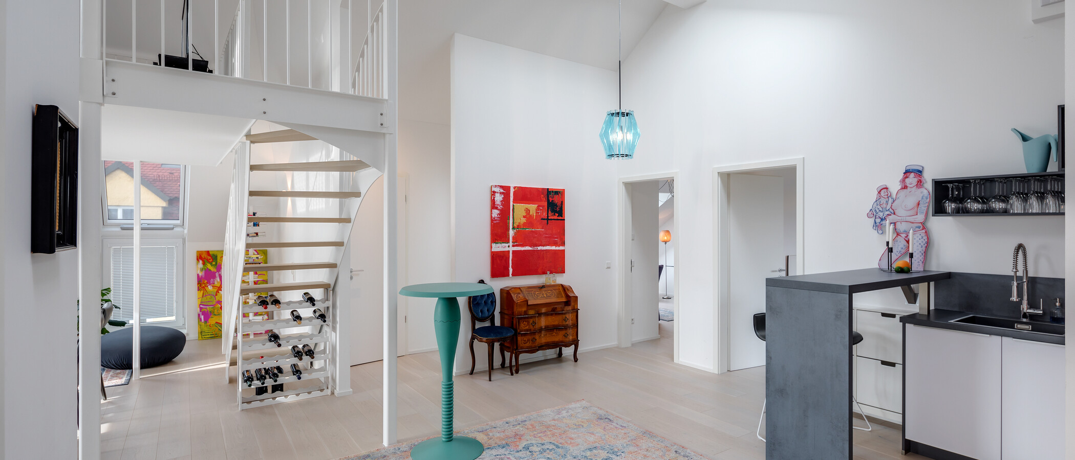 мансардная квартира München Schwabing-West (rund um den Bonner Platz) 04 кухня 11304