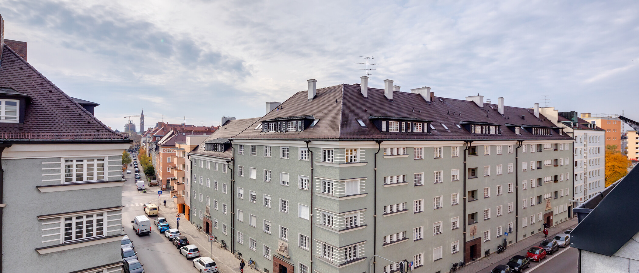 мансардная квартира München Schwabing-West (rund um den Bonner Platz) 03 вид из окна 11304