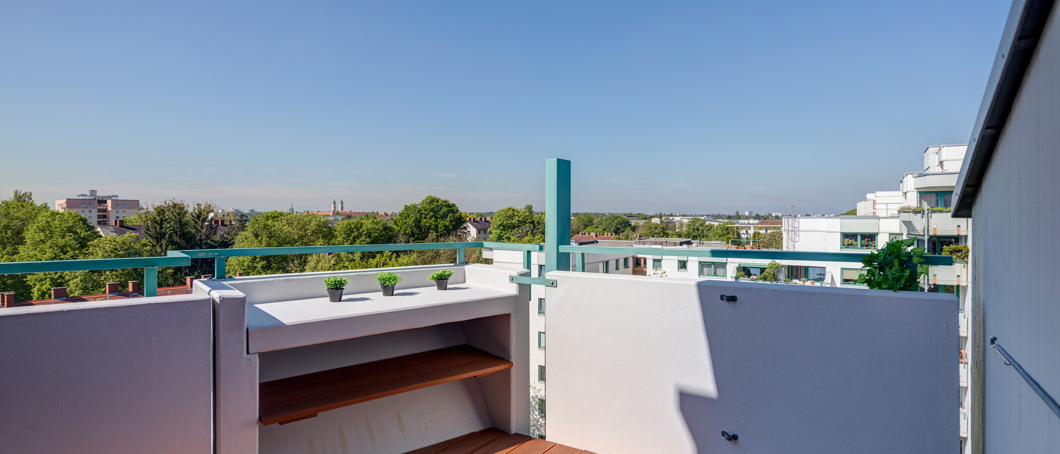 квартира München Sendling-Westpark 01 терраса с крышей 11577