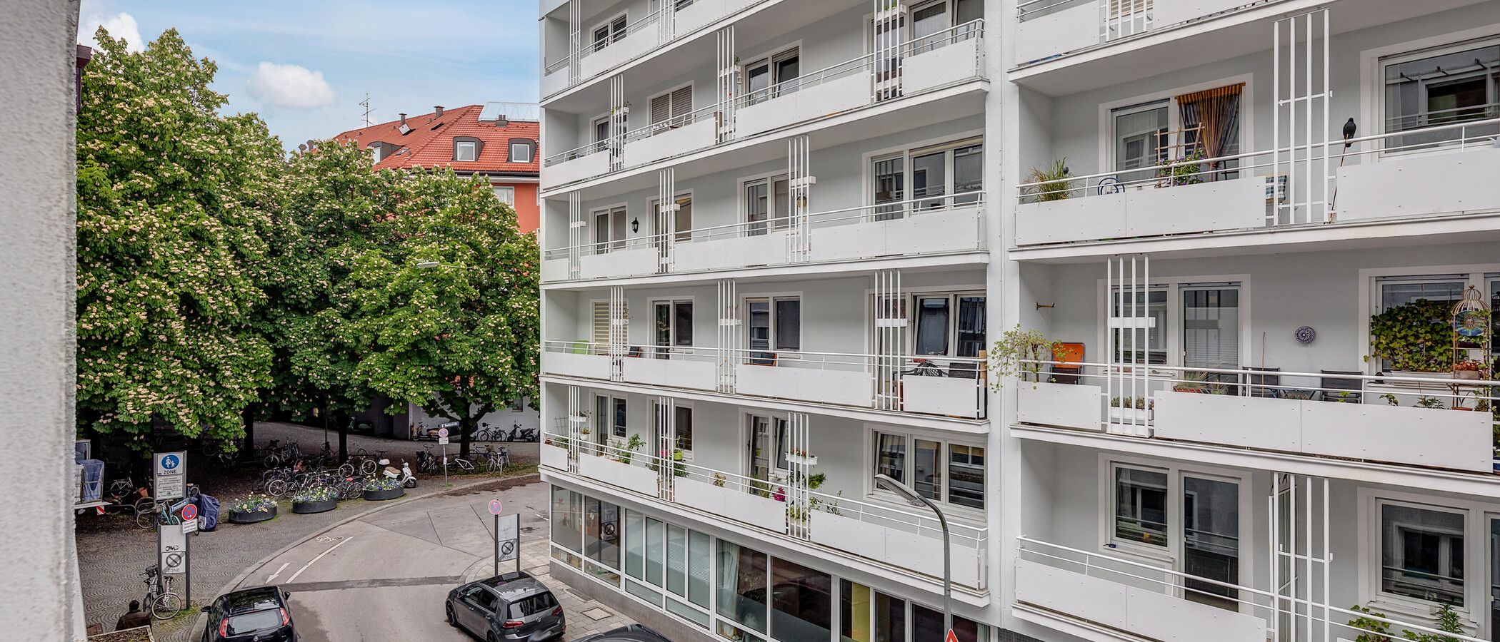 квартира München Schwabing-West (rund um den Hohenzollernplatz) 01 вид из окна 11583