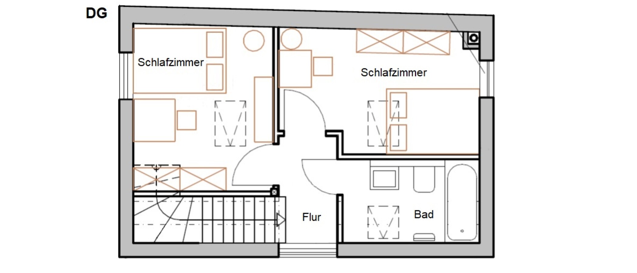 двухэтажная квартира München Westend 02 план этажа 11814