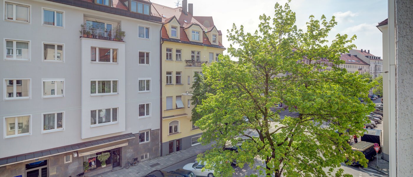 квартира München Schwabing-West (rund um den Hohenzollernplatz) 03 вид из окна 1187